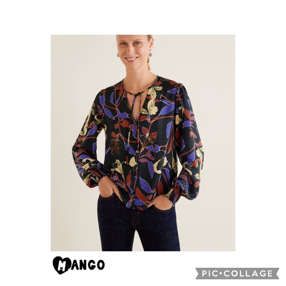 Mango Floral Blouse